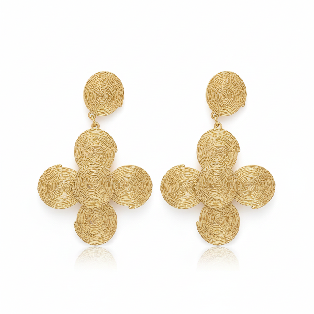 Boucles d'oreilles empreinte fond professionnel