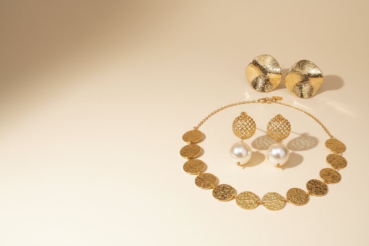 Nouvelle composition bijoux dorés